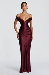 Aurelie Maxi Dress - Cherry Lacquer