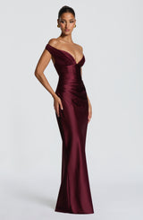 Aurelie Maxi Dress - Cherry Lacquer