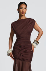 Demelia Maxi Dress - Plum Brown