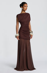 Demelia Maxi Dress - Plum Brown