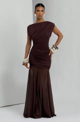 Demelia Maxi Dress - Plum Brown