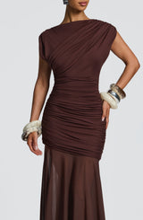 Demelia Maxi Dress - Plum Brown
