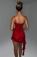 Dixiana Mini Dress - Red Sparkle