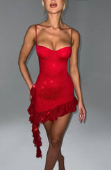 Dixiana Mini Dress - Red Sparkle