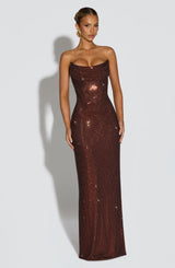Mirabelle Maxi Dress - Plum Brown