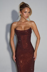 Mirabelle Maxi Dress - Plum Brown