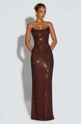 Mirabelle Maxi Dress - Plum Brown