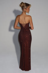 Mirabelle Maxi Dress - Plum Brown