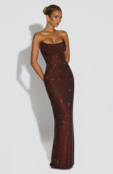 Mirabelle Maxi Dress - Plum Brown